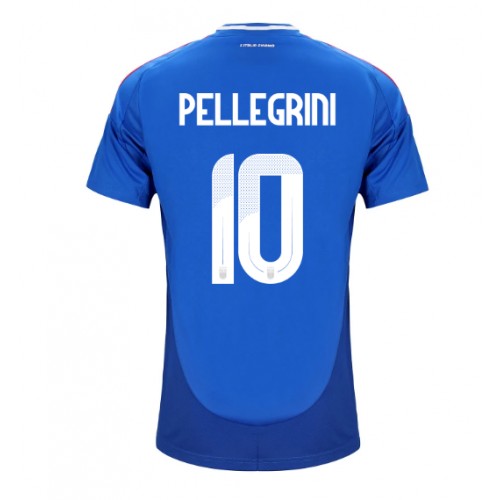 Pánský Fotbalový dres Itálie Lorenzo Pellegrini #10 ME 2024 Domácí Krátký Rukáv